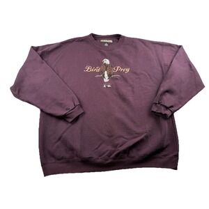 Vintage Eagle Bird Prey Embroidered Sweatshirt Headwaters Pullover Mens Size XXL